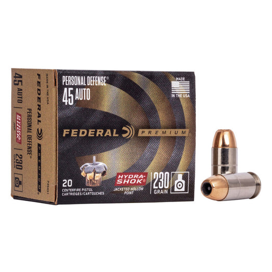 .45 Auto - Federal - Personal Defense, Hydra•Shok JHP 230GR. - 20RD/BX