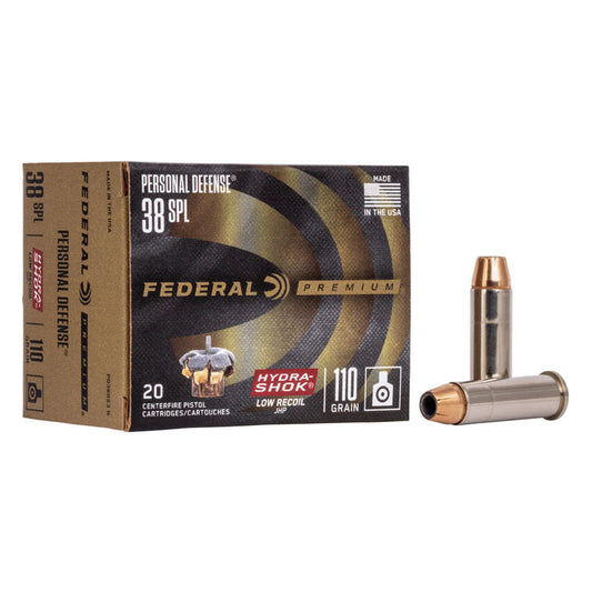38 Special - Federal - Personal Defense, Hydra•Shok JHP 110GR. - 20RD/BX