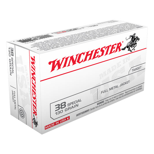 .38 Special - Winchester Ammunition - USA FMJ 130GR. 50RD/BX