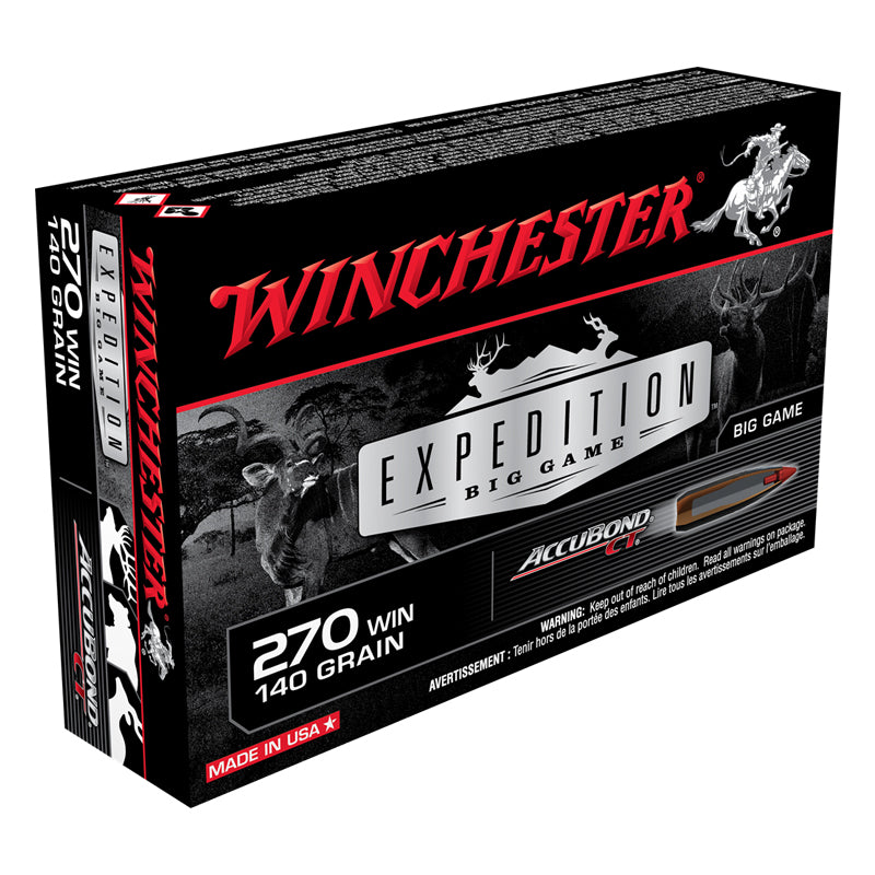 .270 Winchester, Winchester Ammo, Expedition Big Game CT 140GR. 20R/BX