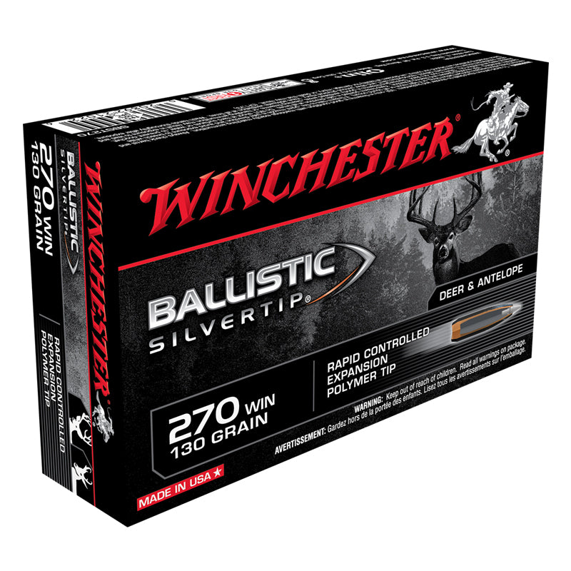 .270 Winchester, Winchester Ammo, Ballistic Silver Tip 130GR. 20RD/BX