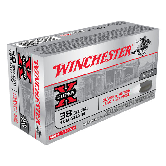 .38 Special, Winchester Ammunition, Super-X Cowboy LFN 158GR. 50RD/BX