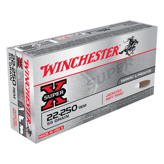 .22-250 Remington - Winchester Ammo - Super-X JSP 55GR. 20RD/BX