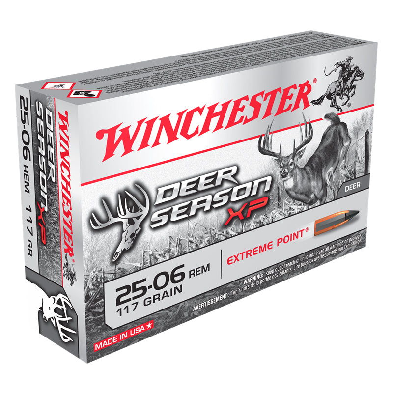 .25-06 REM - Winchester Ammo - Deer Season XP 117GR. 20RD/BX