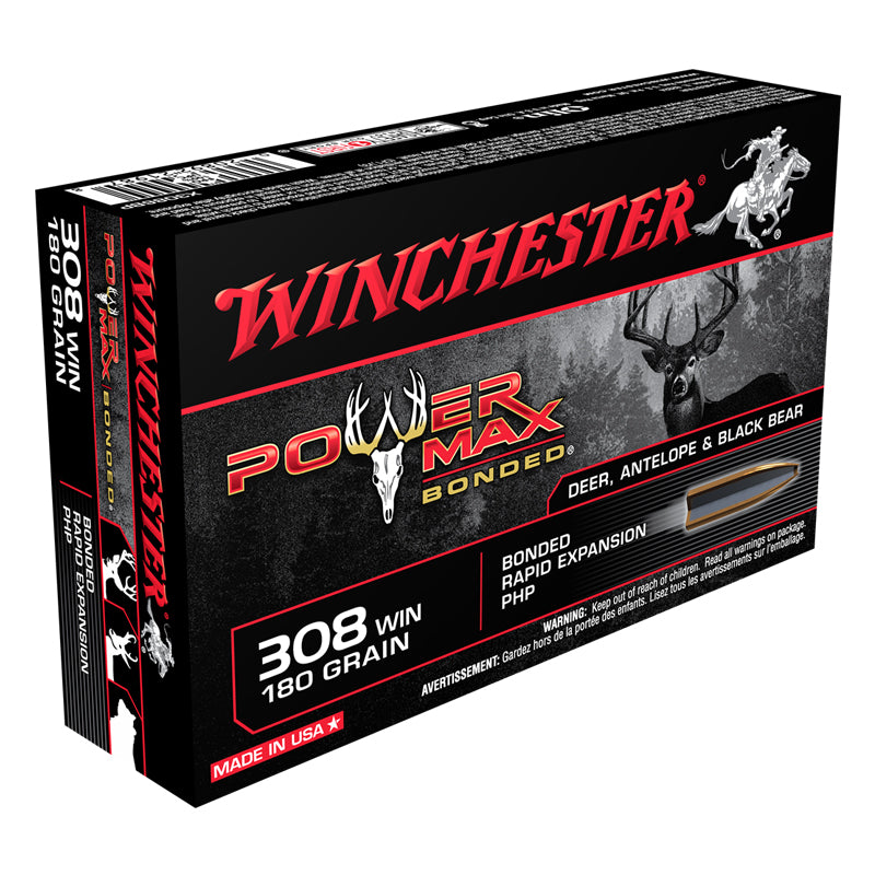 .308 WIN - Winchester Ammo - Power Max Bonded 180GR. 20RD/BX
